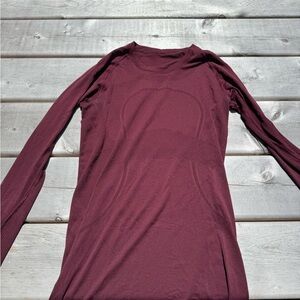 Lululemon Swiftly Relaxed Long Sleeve (Size 6) Maroon